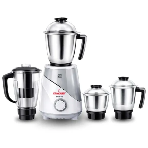 Image of Kanchan Triset Plus 750 Watt Mixer Grinder with 4 Jars (3 Stainless Steel + 1 Juicer Jar)