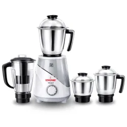 Kanchan Triset Plus 750 Watt Mixer Grinder with 4 Jars (3 Stainless Steel + 1 Juicer Jar)
