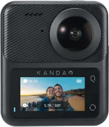 Kandao Qoocam3 360 Degree Video F1.6 Fast Aperture, 5.7K Wide-Angle, Realtime Editing Sports and Action Camera (Black, 62 MP)