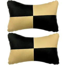Kandid Beige Car Cushion in Check Design Material Leatherette_8