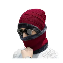 Kandid Wool Beanie Cap & Muffler Set for Men