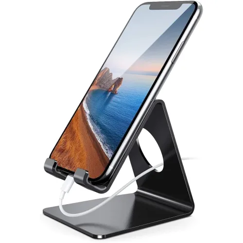 Image of Kanget® Desktop Mobile Stand Phone Mount Tabletop Holder for Phones and Tablets - Black