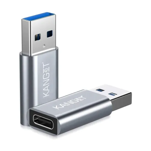 Image of Kanget 2 Pack USB Type C Female to USB Male Adapter with Standard USB 3.1 Interface (5 Gbps) (Silver)