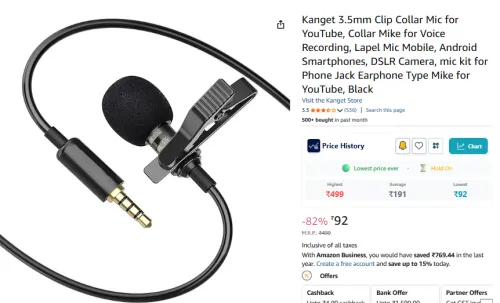 Image of Kanget 3.5mm Clip Collar Mic for YouTube & Voice Recording