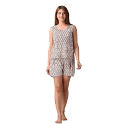 KANNAHI Women’s Cotton Paisley Print Nightwear Set