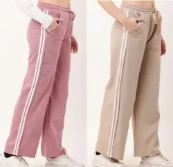 Kaphal Women Regular Fit Multicolor Cotton Blend Trousers (Pack of 2)