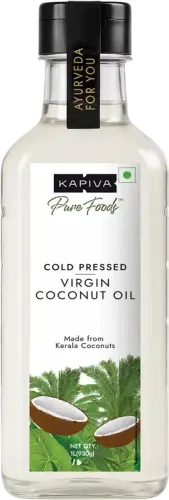 Image of Kapiva Virgin Cold-Pressed |Unrefined, Organic & Edible Coconut Oil (1 L)