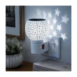Kapoor Dani for Home Camphor Diffuser for Home Fragrance Essential Oil Kapoor Dani Camphor Diffuser Electric Aroma Diffuser High Coverage Electrical Night Lamp for Office,Home (Star)