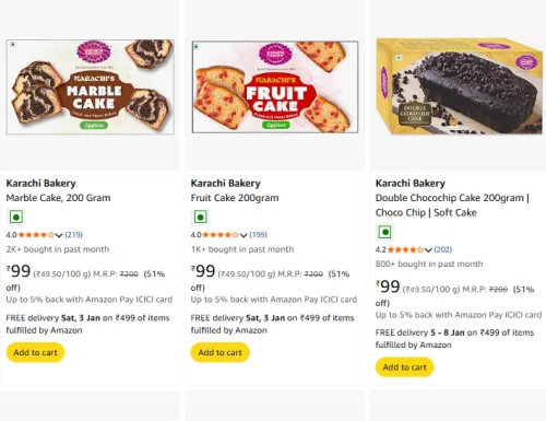 Image of Karachi Bakery Sweets Starting @ ₹99