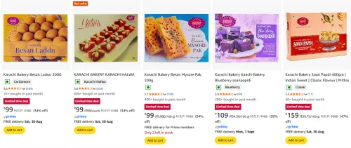 Image of Karachi Bakery Sweets starting at ₹99