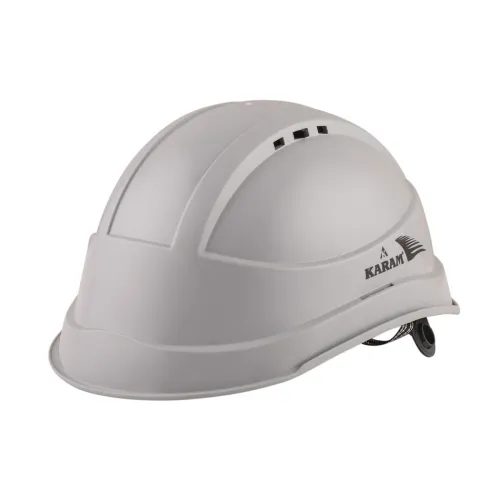 Image of Karam ISI Marked Safety Helmet with Slider Type Adjustment for Outdoor Head Protection (Apex Grey) PN545
