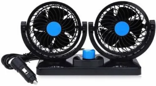 Image of KARDECK 12V 360 Head 2 Speed Quiet Car Interior Fan