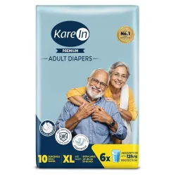 Karein Premium Adult Diaper Tape XL Size, Extra Large, Waist (100-150 cm 40\-59\), 10 Unit, Long Protection Hour, Unis
