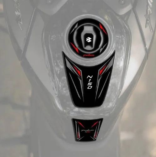 Image of KARKEEN Pulsr N150 Bike Black & Red Bike Tank Pad
