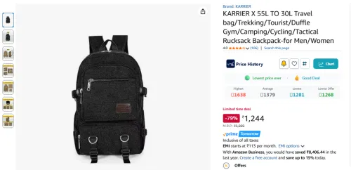 Image of KARRIER X 55L-30L Travel Rucksack Backpack