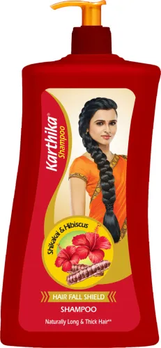 Image of KARTHIKA Hair Fall Shield Shampoo Shikakai Hibiscus Long Thick Hair 1L