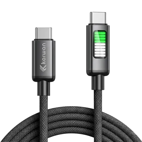 Image of KARWAN 100W Type C to Type C Cable with LED Indicator