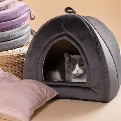 Image of KASENTEX 2-in-1 Cat House Removable Washable Cushion