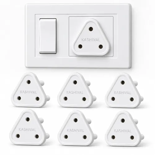 Image of KASHIVAL Baby Safety Socket Plug Covers Child Proof Electrical Outlet Protectors
