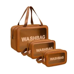 KASHIVAL Clear Travel Toiletry Bags Set, Waterproof Organizer Pouches