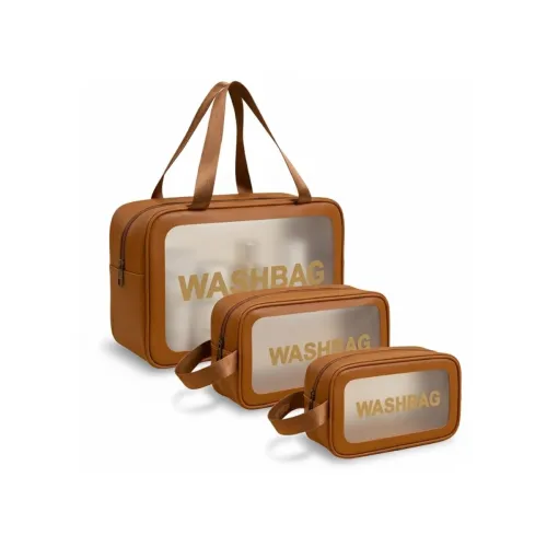 Image of Kashival Set of 3 PVC Makeup Bag Travel Toiletries Organizer Cosmetic Bags Wash