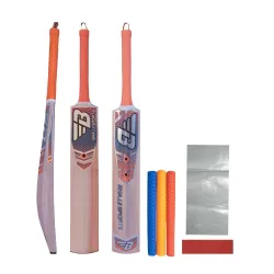 Kashmiri Willow Cricket BAT Elite Size-5, BHAJJI BAT Grip Coil Set of 3 and BAT Care KIT Including Fibre Tape Along with