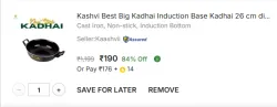Kashvi 26cm Cast Iron Induction Kadhai