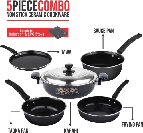 Image of Kashvi Cookware Set  (Cast Iron, 6 - Piece)