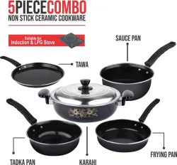 Kashvi Cookware Set  (Cast Iron, 6 - Piece)