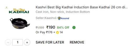 Image of Kashvi Induction Base Kadhai 26 cm 