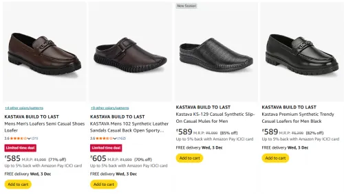 Image of Kastava Men's Shoes upto 85% Discount