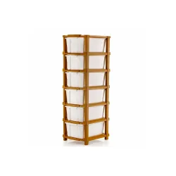 Kavira Plastic Drawer Storage Tower - Space Organizer|White,6 Layer