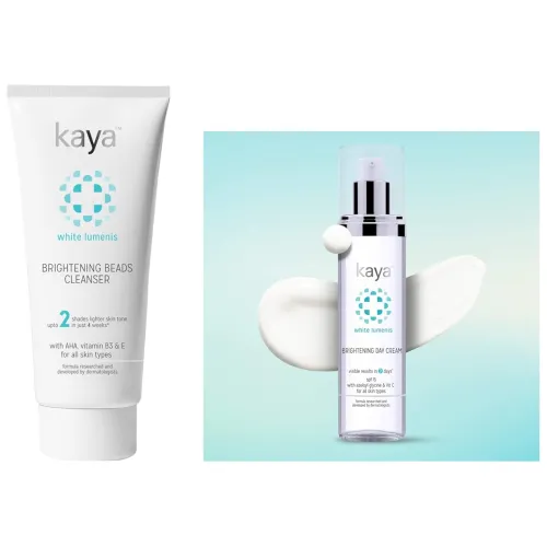 Image of Kaya Clinic Brightening Beads Cleanser, Vitamin E & B3 enriched everyday brightening face wash, 100 ml And Kaya Clinic B