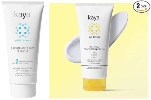 Image of Kaya Clinic Brightening Face Wash 100ml + Daily Use Sunscreen SPF 30 75ml