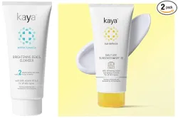 Kaya Clinic Brightening Face Wash 100ml + Daily Use Sunscreen SPF 30 75ml
