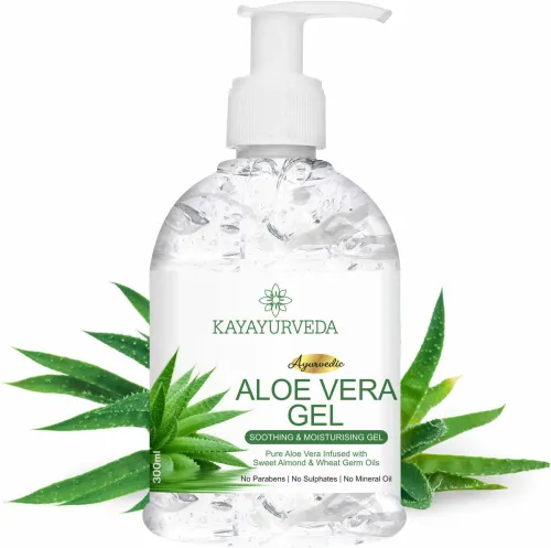 Image of KAYAYURVEDA Pure Aloe Vera Gel for Skin Acne, Scars, Dark spots Face & Hair Care (300 ml)