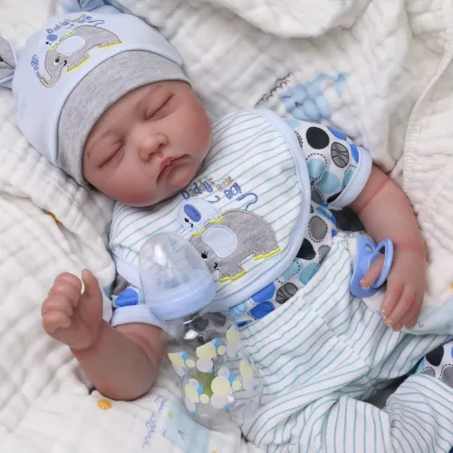 Image of Kaydora Reborn Baby Doll, 22 Inch Lifelike Newborn Baby Doll Boy, Realistic Sleeping Reborn Dolls That Look Real, Handma