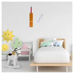 Kayra Decor Cricket Bat with Signature Wall Stencil - Size 12 Inch x 12 inch.