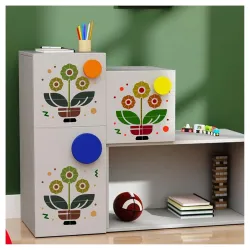 Kayra Decor Flower Pot Wall Painting Stencil 