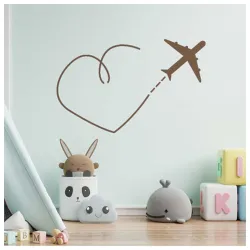 Kayra Decor Heart Design Airplane
