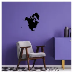 Kayra Decor North America Map Wall Stencil for Painting, Art and Craft - Size 12 inch x 12 Inch.