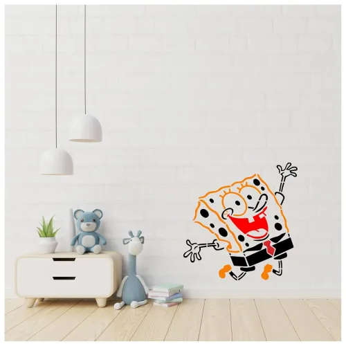 Image of Kayra Decor SpongeBob Kids Wall Stencil 12x12 Inch