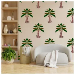 Kayra Decor Latest Palm Tree Wall Stencils for Wall Painting - Pack of 1, Sheet Size 24 x 36 inch/Design for Wall Painting 21 x 33 inch - Large