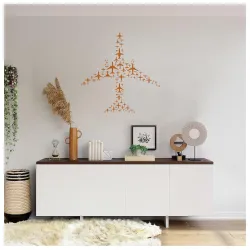 Kayra Decor Airplane Group Wall Stencil (16 x 24)
