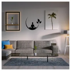 Kayra Decor YOG Meditation Wall Painting Stencil - Size 16 inch x 24 Inch.