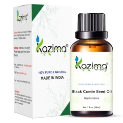 KAZIMA Black Cumin Seed Essential Oil - 100% Pure Natural & Undiluted For Skin care & Hair (30ml)