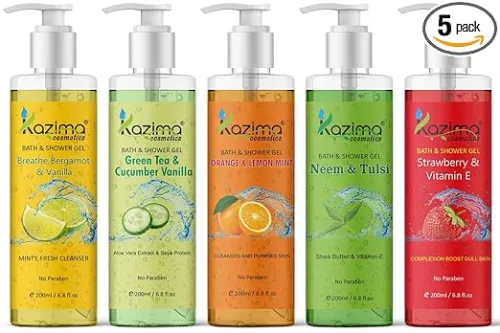 Image of KAZIMA Breathe Bergamot & Vanilla Bath Gel (5PCS of 200ml)
