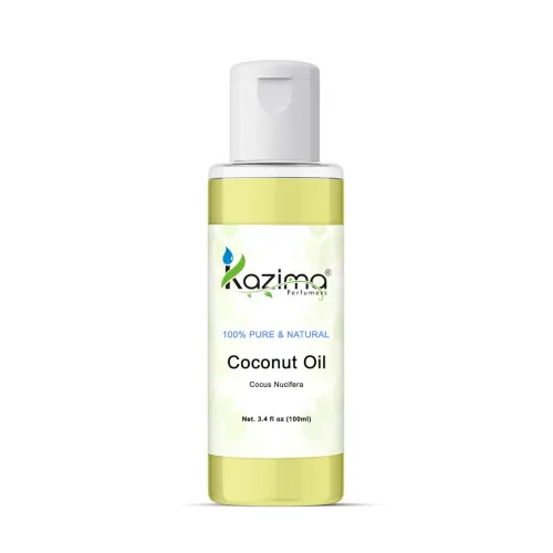 Image of KAZIMA Coconut Carrier Oil (Extra Virgin) 100% Pure Natural & Undiluted Oil - Cold Pressed, Aromatherapy (100ML)