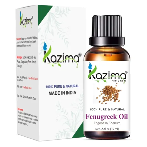 Image of KAZIMA Fenugreek Cold Pressed Carrier Oil - 100% Pure Natural & Therapeutic Grade Oil (15ml)