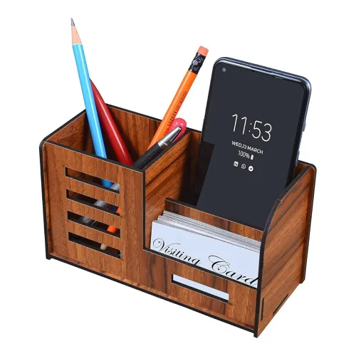 Image of Kbr Pen Stand With Visiting Card & Mobile Holder 